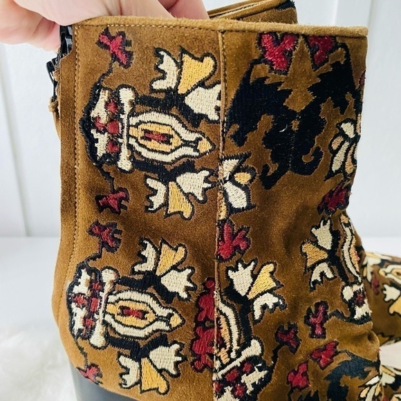 Isabel Marant Embroidered Suede Ankle Boots - Picture 6 of 12